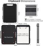 Thicker Clipboard with Storage, Internal Pen Pouch Included, A4 / Letter Size, Toughest Plastic Contractor Clip Boards 8.5x11, High Capacity Clipboards Box Case for Contractor Trucker Driver