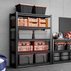 5 Tier Garage Shelving Storage Shelves 2000LBS Heavy Duty Metal Shelving Units 63"H Adjustable Industrial Utility Shelves Rack for Warehouse Garage Basement Living Room (15.7"D×31.5"W×63"H)