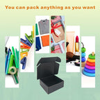400 Pack 5x5x2'' Small Shipping Boxes, Corrugated Cardboard Mailers for Business, Black (CM552B-400)
