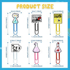 30 PCS Science Paper Clips Metal Paperclip Large Size Paper Clip Cute Bookmark Colorful Office Supplies Bookmark Clamp Desk Accessories Stationery for School Gifts for Christian