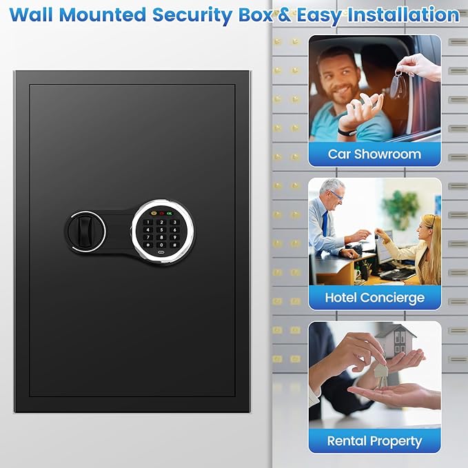 158 Keys Combination Lock Key Cabinet, Anti-Theft Key Lock Box with Key Tags, Key Organizer Wall Mount for Car Garage House Rental Office Business
