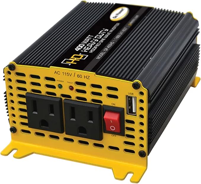 AutoExec AE-GMCD-PS-PI-21M GripMaster Car Desk for Your Vehicle Workstation and Mobile Office, Mahogany with Printer Stand and 400 watt Power Inverter