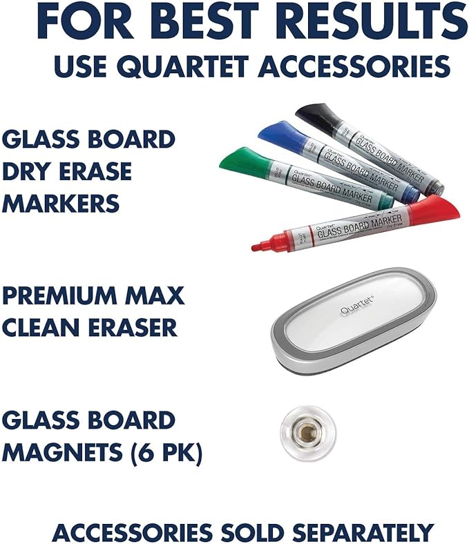 Quartet Dry Erase Board, Magnetic Whiteboard 6' x 4', Glass Board for Wall, Infinity, Brilliance White (G27248W)
