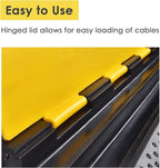 Yescom Cable Ramp Protector 2 Channel Garden Hose Protecitive 22000 Lbs Load Capacity Heavy Duty Speed Bump for Road Driveway Walkway
