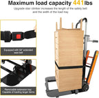 Electric Stair Climbing Dolly, 400lb Max Load Heavy Duty, Powered Stair Climber Dolly Cart with 6 Wheels Motor Powered for Furniture Logistics Warehouse, Black, 120W