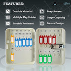AdirOffice Steel Combination Lock Keys Cabinet Security Storage Box Organizer Holder Locked Key Box Wall Mount 30 Slots