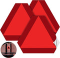 3 Pack Slow Moving Vehicle Triangle Sticker,8 x 7 inch Diamond Grade Reflective Slow Moving Vehicle Sign for Golf Cart Tractor UTV Waterproof,Self-adhesive Vinyl Sign for Easy Installtaion