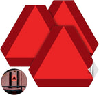 3 Pack Slow Moving Vehicle Triangle Sticker,8 x 7 inch Diamond Grade Reflective Slow Moving Vehicle Sign for Golf Cart Tractor UTV Waterproof,Self-adhesive Vinyl Sign for Easy Installtaion