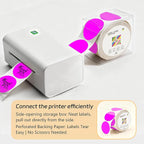 2 inch Dot Stickers Labels Circle Garage Sale Sticker 750Pcs Round Thermal Printer Stickers Printable Writable Price Labels for Yard Sale, Fluorescent Purple