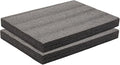 Okuna Outpost High Density Polyethylene Foam Sheet - Toolbox Foam Inserts - Customizable Pick & Pluck Pads - 16 x 12 x 1.5 in, Black, Pack of 2