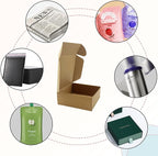 8x8x3 Inches Shipping Boxes Set of 25，Brown Cardboard Boxes Recyclable Corrugated Mailers for Small Business, E-commerce, Gift Packaging Storage Boxes Products Box Self-Locking Folding Boxes