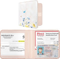 CoBak Car Registration and Insurance Holder - Vehicle Glove Box Car Organizer, Auto Truck Comparment Accessories Case for Essential Document, Driver License, Cards (Oil Painting Pink)