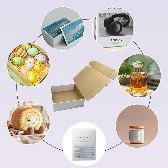 11x10x3 Inches White Shipping Boxes Set of 25，Cardboard Boxes Recyclable Corrugated Boxes Mailers for Small Business, Transporting, Packaging Storage Boxes and Craft Gifts Giving Products Box