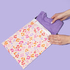 14.5x19 Designer Poly Mailer 100 Pack Heavy Duty Waterproof Self Seal Shipping Bags for Small Business Large Mailing Envelopes Bulk Tear Resistant Cute Packaging Preppy Leopard