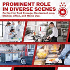 DuraSteel 30x36 Stainless Steel Work Table - NSF Commercial Prep Metal Table - Outdoor Pizza Oven Stand w/Under Shelf - Kitchen Island Laundry Utility Garage Microwave Stand Large Rolling Storage Cart