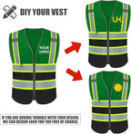 BeautyWill Custom Logo 10/20 Pack Safety Vest Class2 High Visibility Vest with Pockets Breathable Construction Vest Bulk