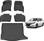 AIPOIL® Floor Mats & Cargo Liner Set for 2018-2025 Nissan Leaf All Weather Protection TPE Anti-Slip Automotive Full Set Custom Car Mats Accessories - Black