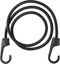 ZHOUBIN 48 Inch Black Bungee Cords with Hooks Heavy Duty, 1 Pcs