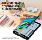 Clipboard with Storage High Capacity Plastic Nursing Clipboards with Pen Holder File Folder Storage Box Clipboard with Heavy Duty Clips for Teacher,Doctor,Offices-Sea Turtle