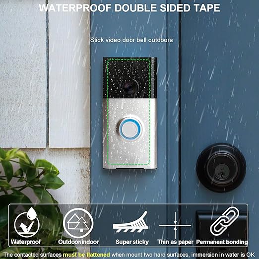 Thin Double Sided Tape Heavy Duty, Clear Adhesive Tape,Removable,Heat Resistant,Waterproof,Sticky Mounting Tape,Strong Two Sided Tape for Scarpbook,Wall,LED Strips,Poster,Craft,0.4 inch *36FT