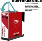 4 Inch 3 Ring Binder, D-Ring Heavy Duty, 800 Sheet Capacity, Customizable View Cover, Presentation Folder with Pockets, Fits 8.5 x 11 Inch, 2 Pack, Black