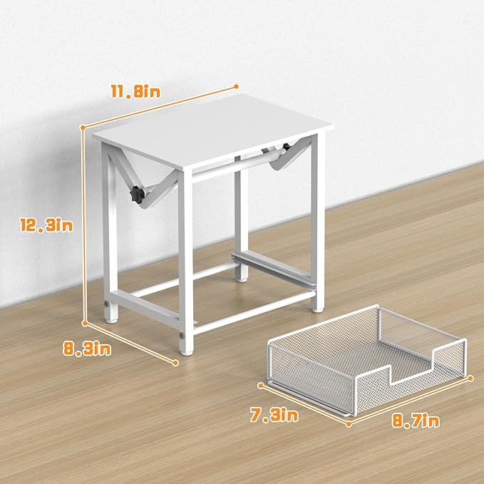 Label Holder for Rolls and Fan-Fold Labels, Thermal Sticker Holder for Desktop Thermal Printer, Shipping Label Stand Desktop Label Printer Accessory Supplies for Home, Office,White