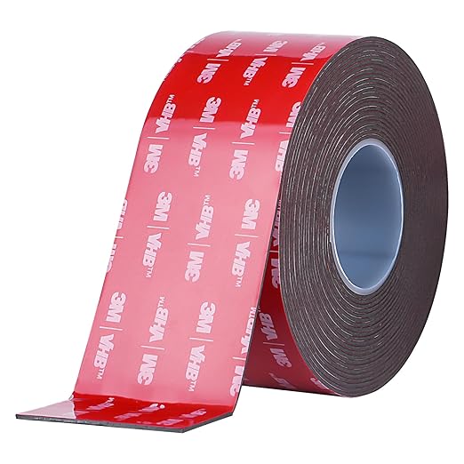 Double Sided Tape Heavy Duty, Waterproof Mounting Foam Tape, 16.5ft Length, 1.77in Width, High Temperature Resistant Adhesive Tape for Car, LED Strip Light, Office Decor, Made of 3M VHB Tape.