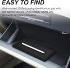 Cacturism Car Registration and Insurance Holder with Magnetic Shut, Vehicle Glove Box Car Organizer, Men Women Interior Car Accessories for Cards, Essential Document, Driver License, Black