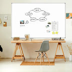 JILoffice Large Magnetic White Board, Dry Erase Board 72 x 48 Inch, Silver Aluminum Frame Wall Mounted Board for Office Home and School