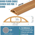 Floor Cord Covers for Wires 3.3FT Cable Hider Wire Cover Self Adhesive Cord Hider Floor for Offices, Homes, Workshops, Warehouses Cable Cavity 0.39" W x 0.27" H