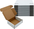 White Shipping Boxes 6x5x2 inch 50 Pack,Corrugated Boxes Mailer Packaging for Mailing Small Business，E-Commerce Gift Boxes for Wrapping Present Moving Storage Heavy Duty Recycled Cardboard Boxes