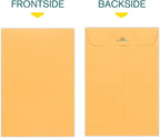 EnDoc Clasp Envelopes - 15 Pack Brown Kraft Catalog Envelopes 6x9 Inch with Clasp Closure & Gummed Seal - 28lb Heavyweight Paper Letter Envelopes for Home, Office, Mailing, Business, Legal or School