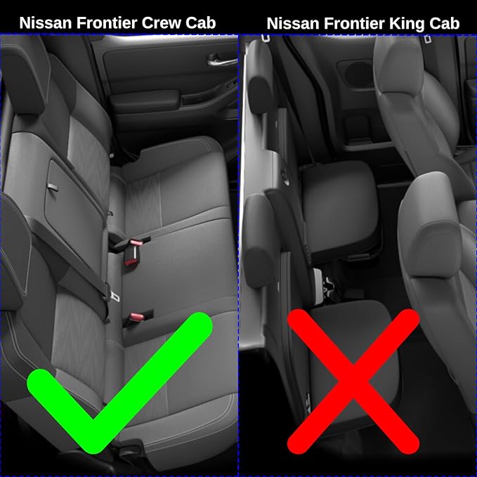 KELCSEECS® Floor Mats Custom for Nissan Frontier Crew Cab 2022-2026(Not for 2nd with Under Seat Speaker),All Weather Protection TPE Heavy Duty Non-Slip Liners Full Set Frontier Accessories,Black