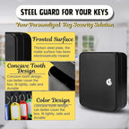 Flexzion Key Cabinet Key Lock Box Wall Mount with 40 Key Holder Organizer Locker Case, Colored Key Tags & Hooks Wall Mounted Lock Box for Keys Storage, Homes, Property, Hotels, Business (Black)