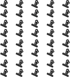40 Pack Metal Clips 0.87 Inch Small Bull Binder Paper Clips for Picture Photo Crafts Food Bags Home Office Supplies(Black)