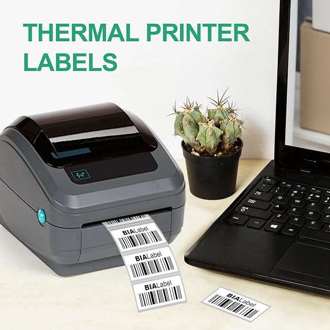 12 Rolls 2" X 1" Thermal Labels, 1300/Roll - Direct Thermal Labels Compatible with Zebra & Rollo Printers, BIAlabel