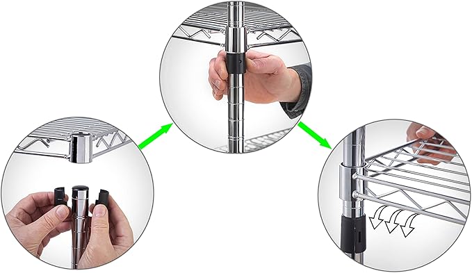 21" Deep x 24" Wide x 27" Height Wire Shelving Kit | 3-Tier | NSF Commercial Storage Rack Unit