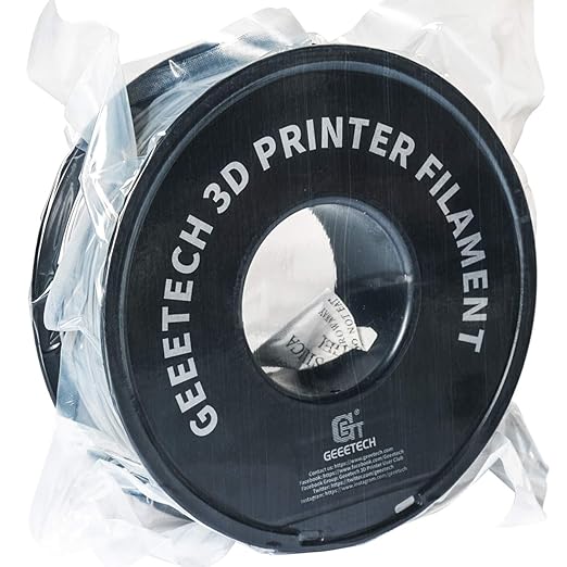 Geeetech PLA 3D Printer Filament, PLA 3D Printer Filament 1kg Spool(2.2lbs) Dimensional Accuracy +/- 0.02 mm, 3D Printing Filament Fits for Most FDM 3D Printers, Grey