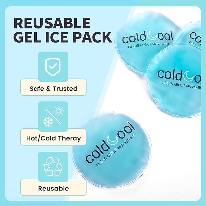5 Round Kids Hot Cold Pack, Ice Pack Boo Boo Round Designed Children Gel Bead Wrap | Pain Relief for Kids Boo Boos, Fever, Wisdom Teeth, Tired Eyes, Headaches, Swelling, Bruises(3.7 * 3.7in)