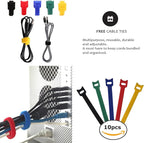 Premium 120" Cable Management Sleeve, Best Cords Organizer for TV On Wall, Computer, Office, DIY Adjustable Reversible Black and White Neoprene Cord Hider Wire Cover Concealer Wrap with Free Zip Ties