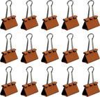 JAM PAPER Colorful Binder Clips - Medium - 1 1/4 Inch (32 mm) - Orange Binderclips - 15/Pack