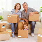 400 Pcs 1.65 x 3.5 Inches Large Home Moving Packing Box Labels, 6-Color Coded Packing Box Stickers with Fragile and Blank Customizable Labels