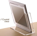 Acrylic Brochure Holder 8.5X11Inch, Clear Flyer Stand Display, Magazine Pamphlet, Booklet Holder for Desk(1 Pack) Used For Office Exhibitions Café Hotel Lobby Library...