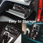 Car Registration and Insurance Holder, Leather Car Glove Box Organizer, Cool Car Accessories for ID, Driver's License Cards & Essential Document,business cards,Men&Women,Skull/Black