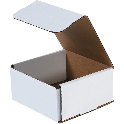 Box USA BM663 6"L x 6"W x 3"H, White (Pack of 50)