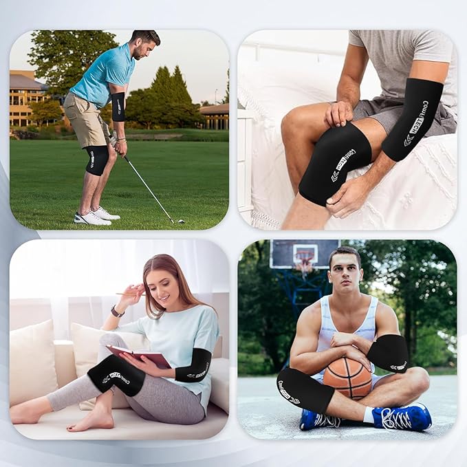 ComfiTECH Elbow Knee Ice Pack Wrap Sleeve, Multi-Use Ice Pack for Knee, Calf, Thigh, Flexible Ice Sleeve for Leg Discomforts, Muscle Relaxation, XX-Large