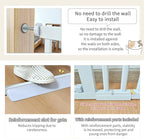 Lumizone Extra Tall Cat Gate 61.02" High Pressure Mounted Extra Wide 2025 New (17 Sizes) 1.37" Gap No Drilling Auto-Close One-Handed Operation Tall Pet Gate for Dogs(White, 61.02" H x 55.12"-59.44" W)