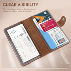 CoBak Genuine Leather Car Registration and Insurance Holder–Luxury Vehicle Glove Box Organizer, Premium Auto Document Case with Magnetic Closure for License, Cards & Papers
