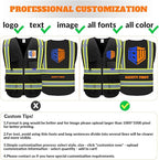 BeautyWill Custom Safety Vest Logo Class 2 High Visibility Reflevtive Vest Outdoor Protective Workwear