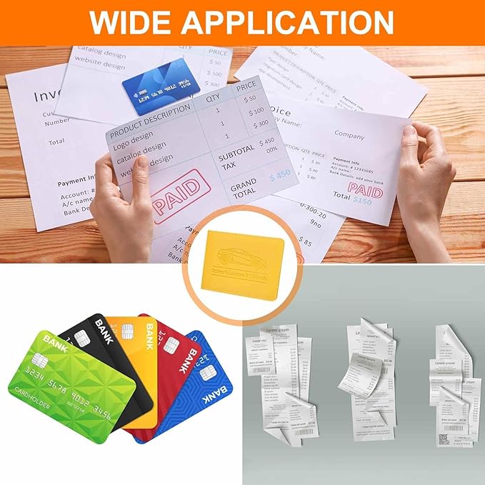 HARFINGTON Car Registration and Insurance Holder PU Leather Vehicle Glove Box Organizer Storage Accessories Car ID Holder with 8 Pockets for License ID Card Bank Card Documents, Yellow